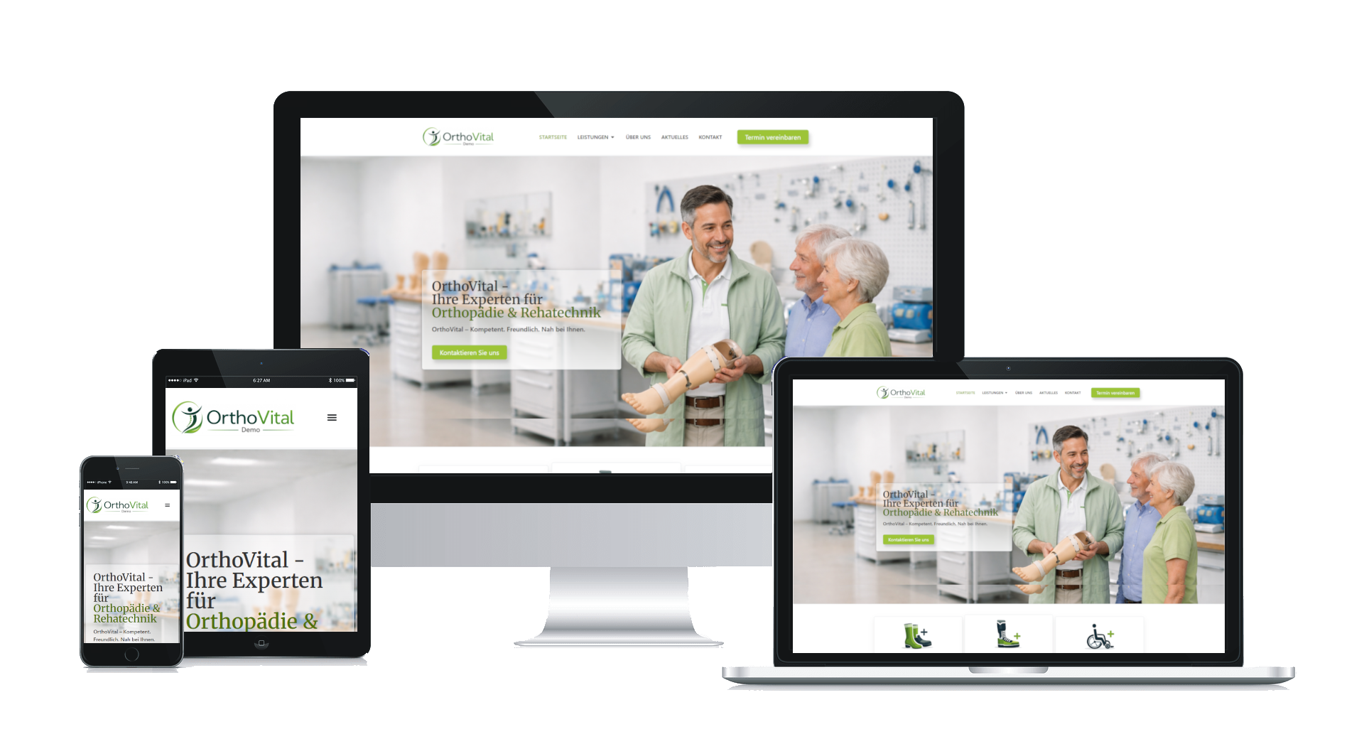 Orthopädie und Sanitätshaus Website Vorschau – Webseite-Werk