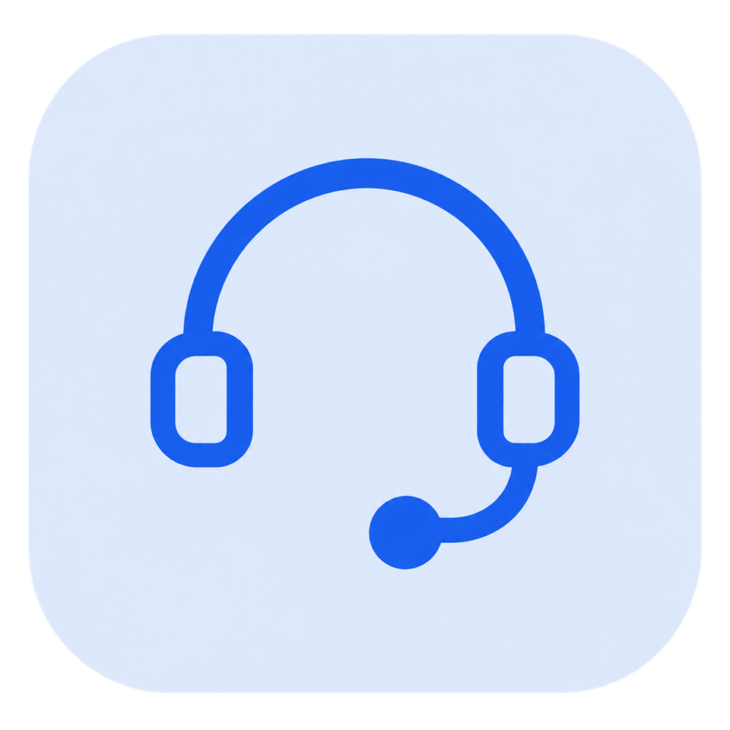 Headset-Symbol für technischen Support