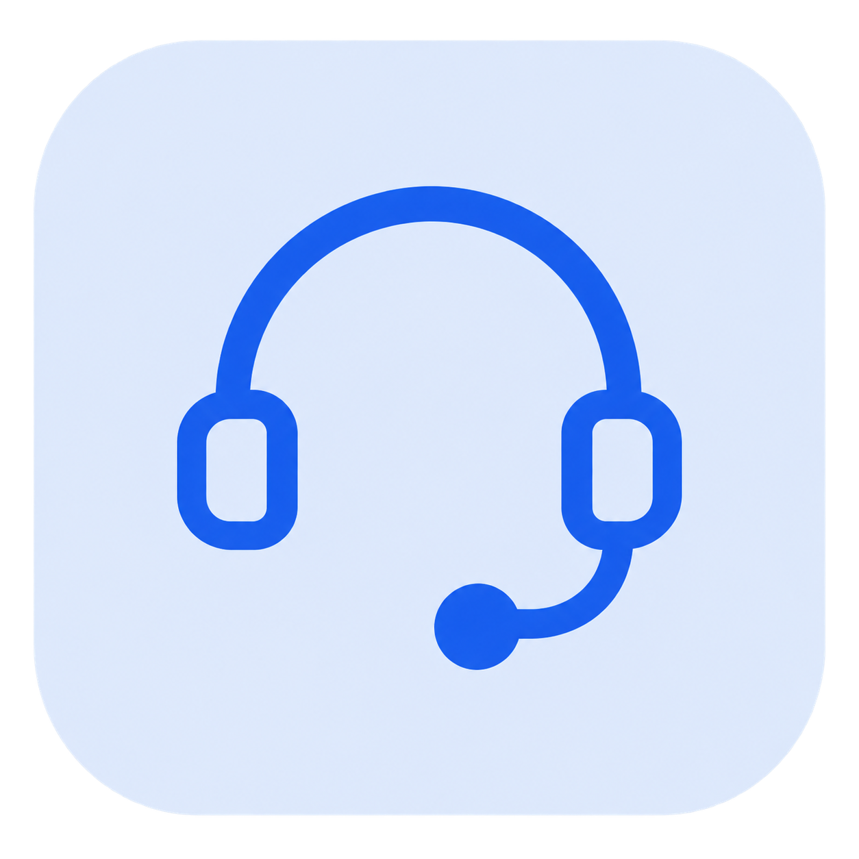Headset-Symbol für technischen Support