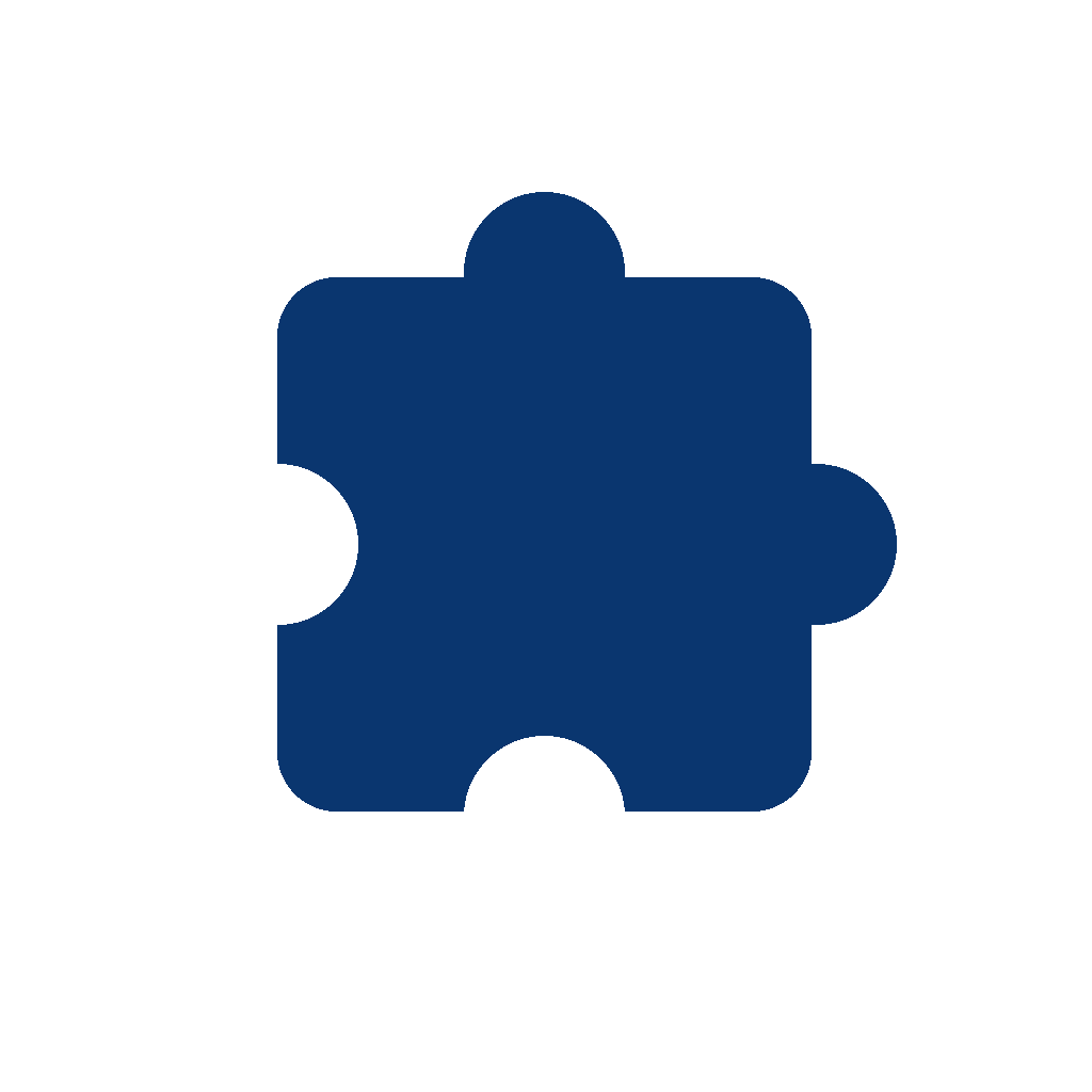 Puzzle-Symbol für Erweiterbarkeit mit Plugins