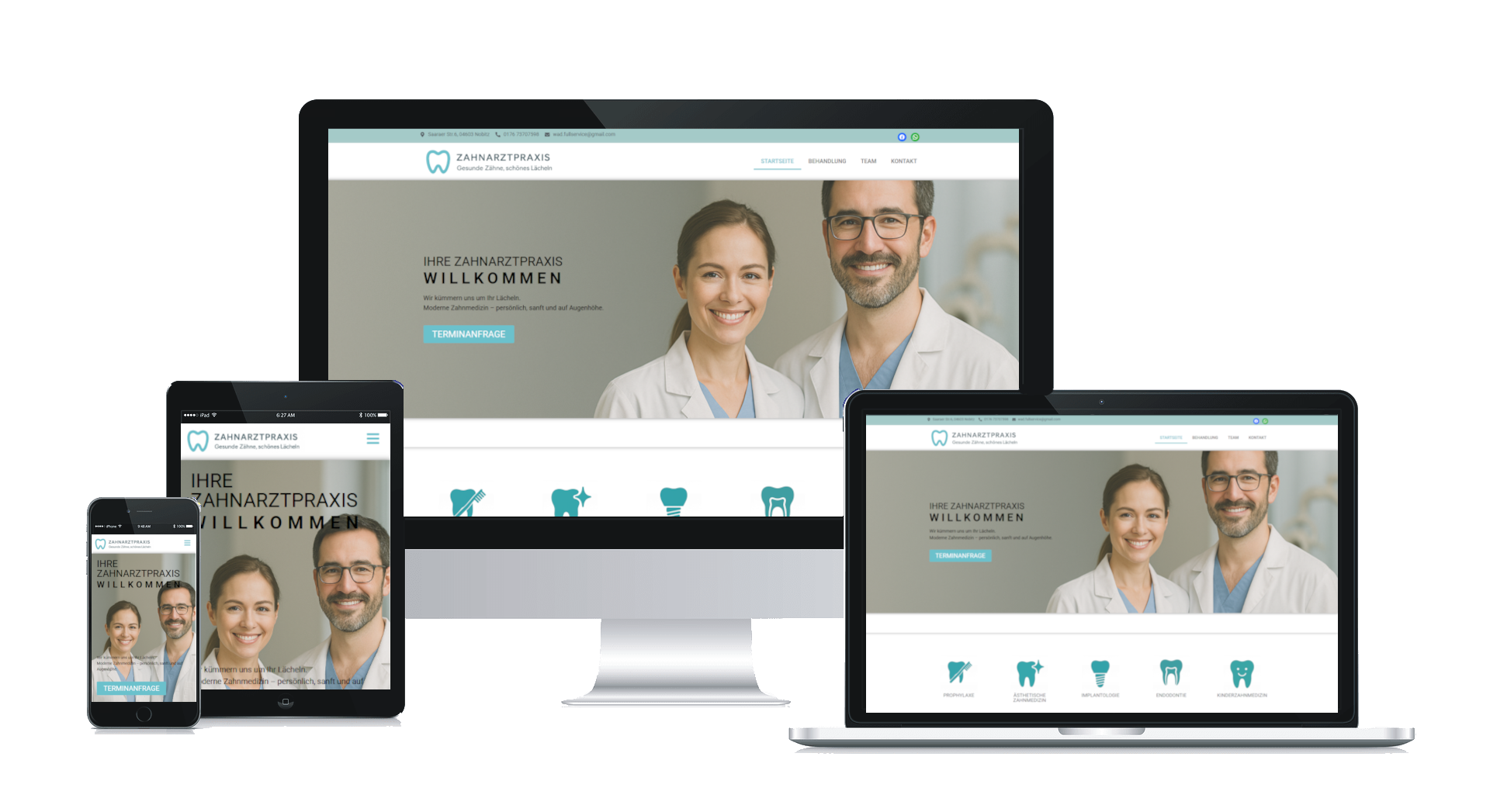 Zahnarztpraxis Website Vorschau – Webseite-Werk
